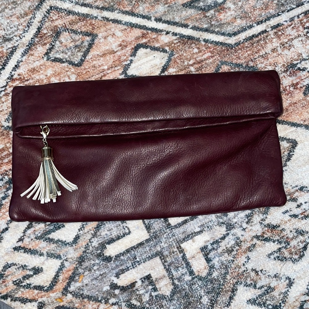 India Hicks Purse/Clutch. Maroon color